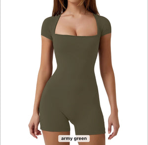 Short sleeve Romper army green