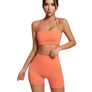 Glow up Sports bra orange