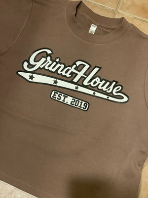 All star crop top brown