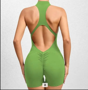 Zip up Romper green