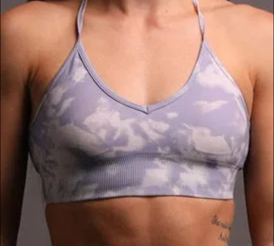 Seamless flex lavender sports bra