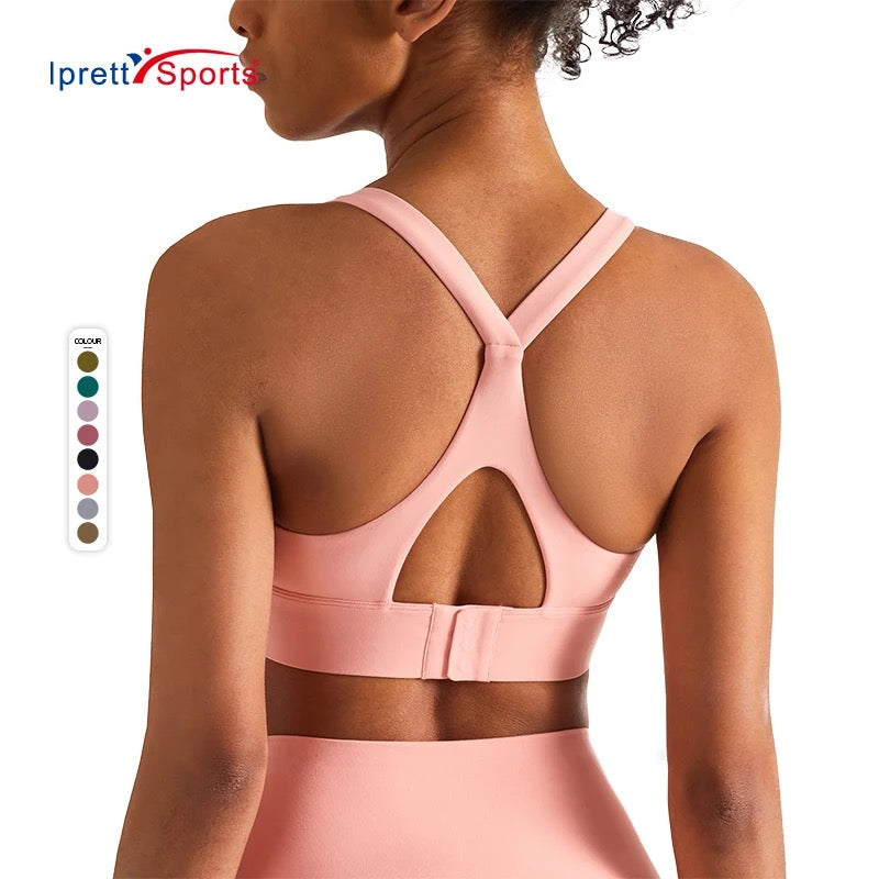 HIIT time sports bra pale pink