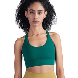 HIIT time sports bra rainforest green