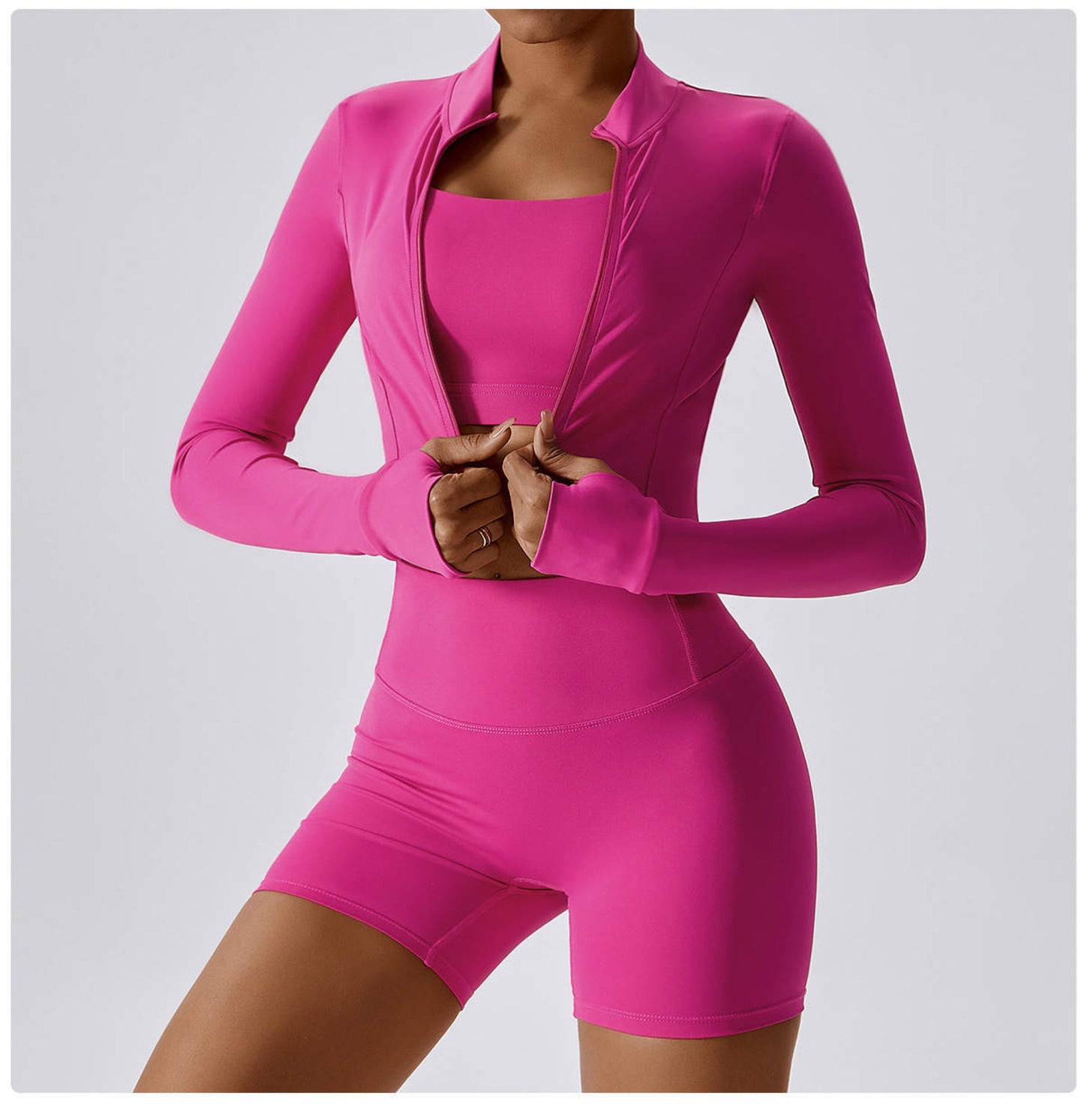 Thrive zip up pink