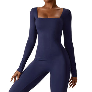 Long sleeve jumpsuit blue