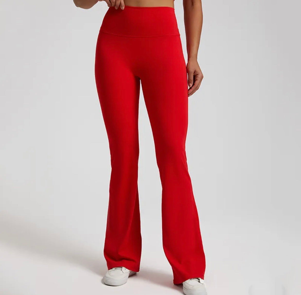 Flared Summer leggings red