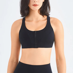 High support sports bra black