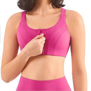 High support sports bra pink