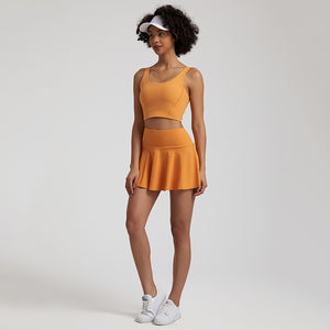 tennis sports bra orange