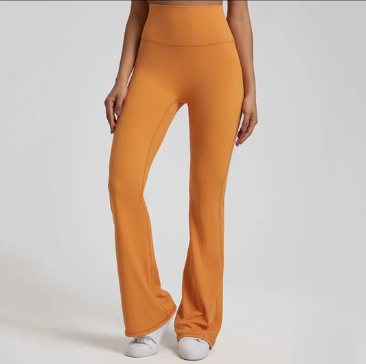 Flared Summer leggings orange