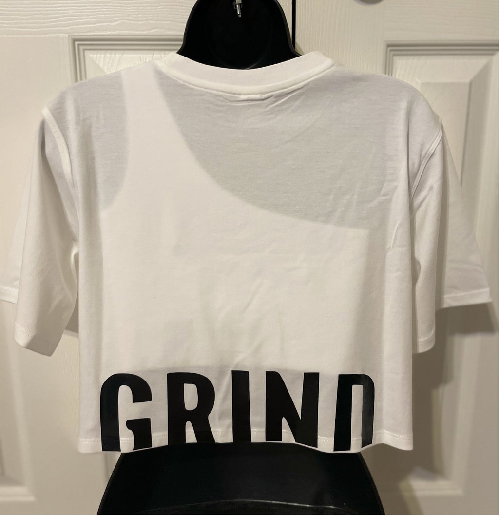 Mid crop tee white