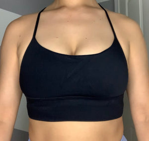 Esther razor back sports bra black