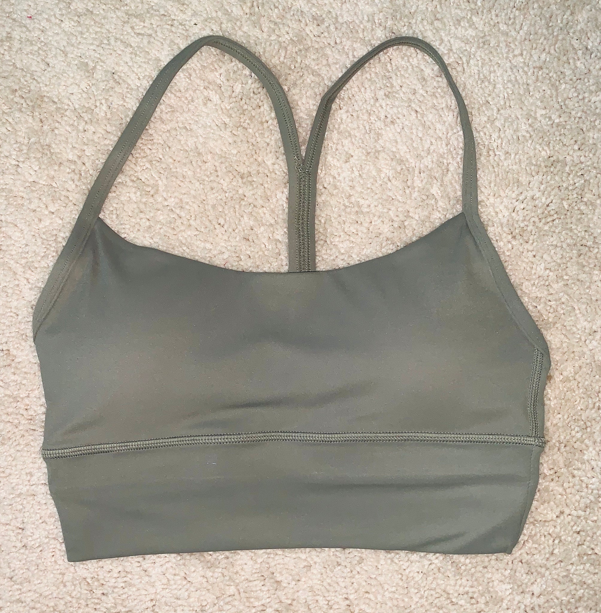 Esther razor back sports bra green