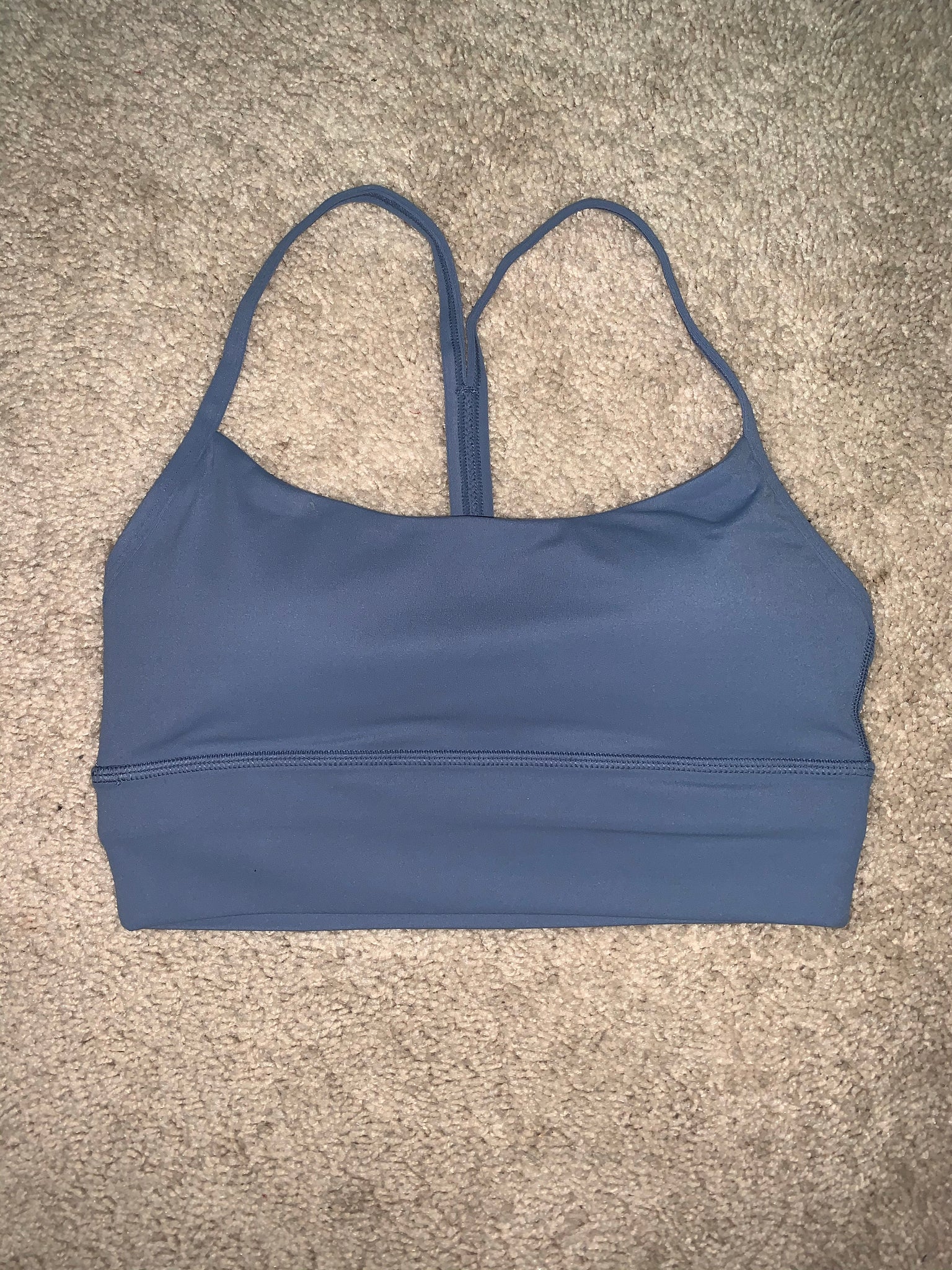 Esther razor back sports bra blue