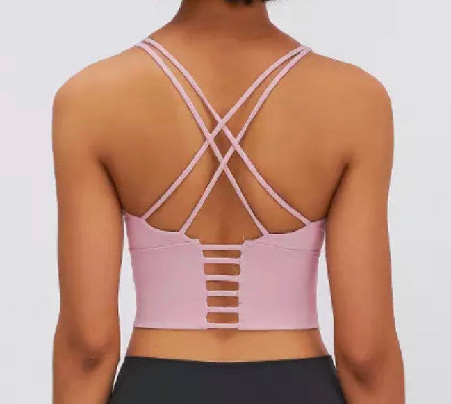 Gear up sports bra light pink