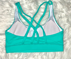 Flex sports bra neon turquoise