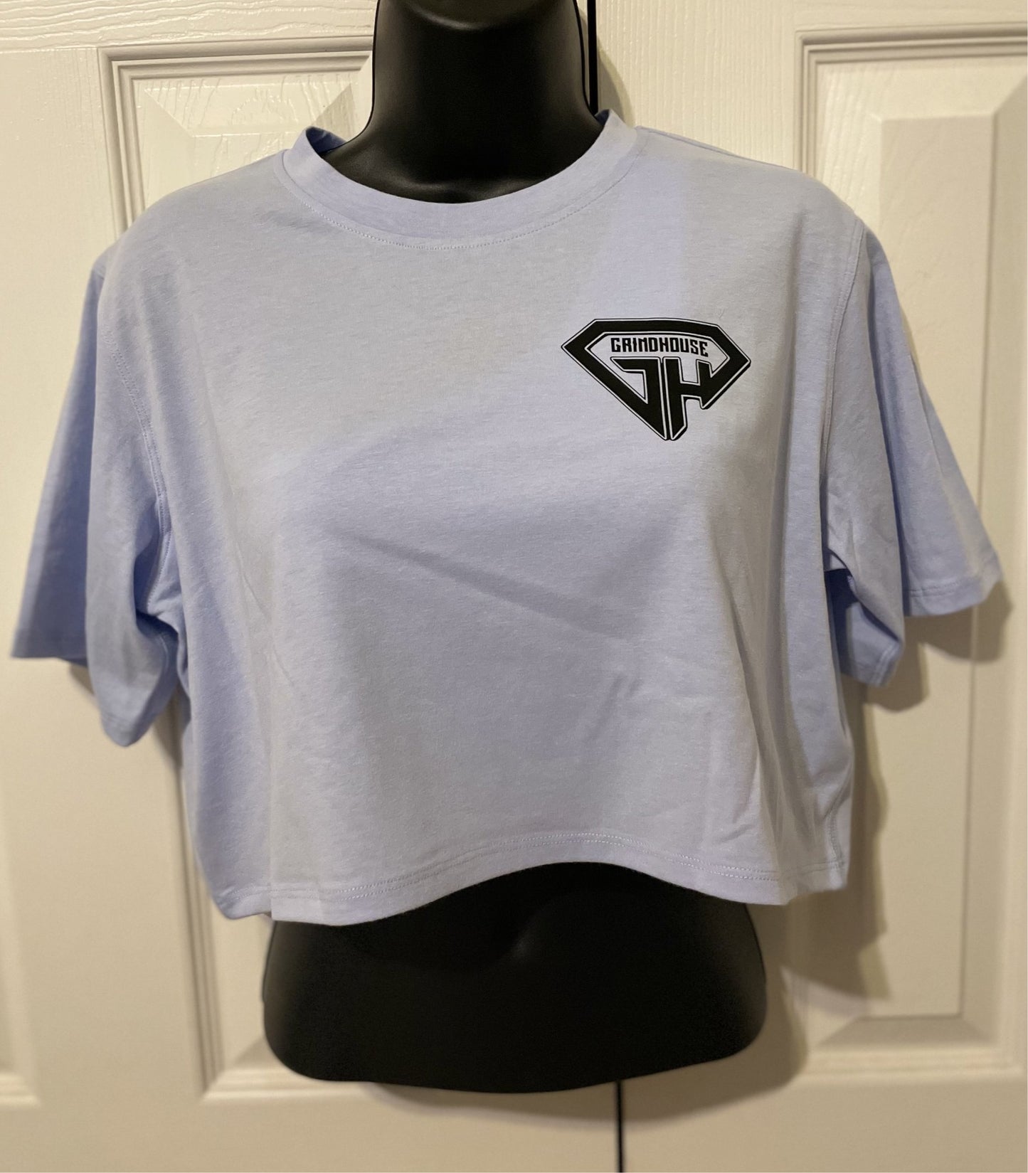 Mid crop tee blue