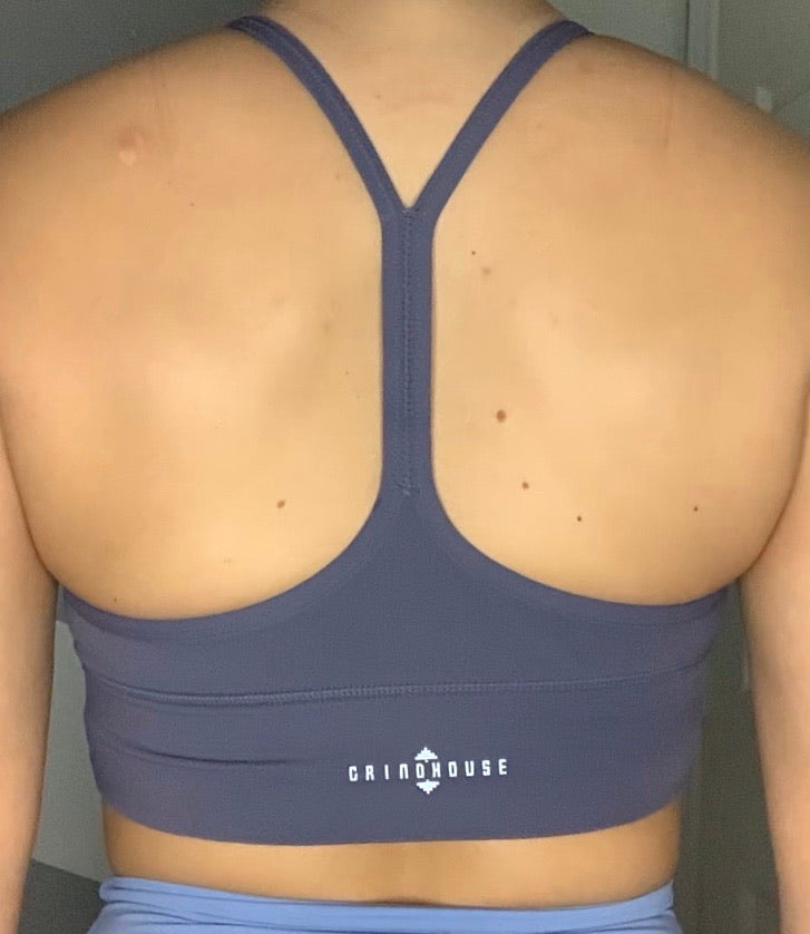 Esther razor back sports bra gray