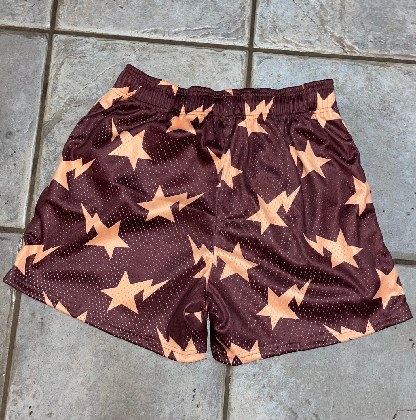 men Running shorts stars