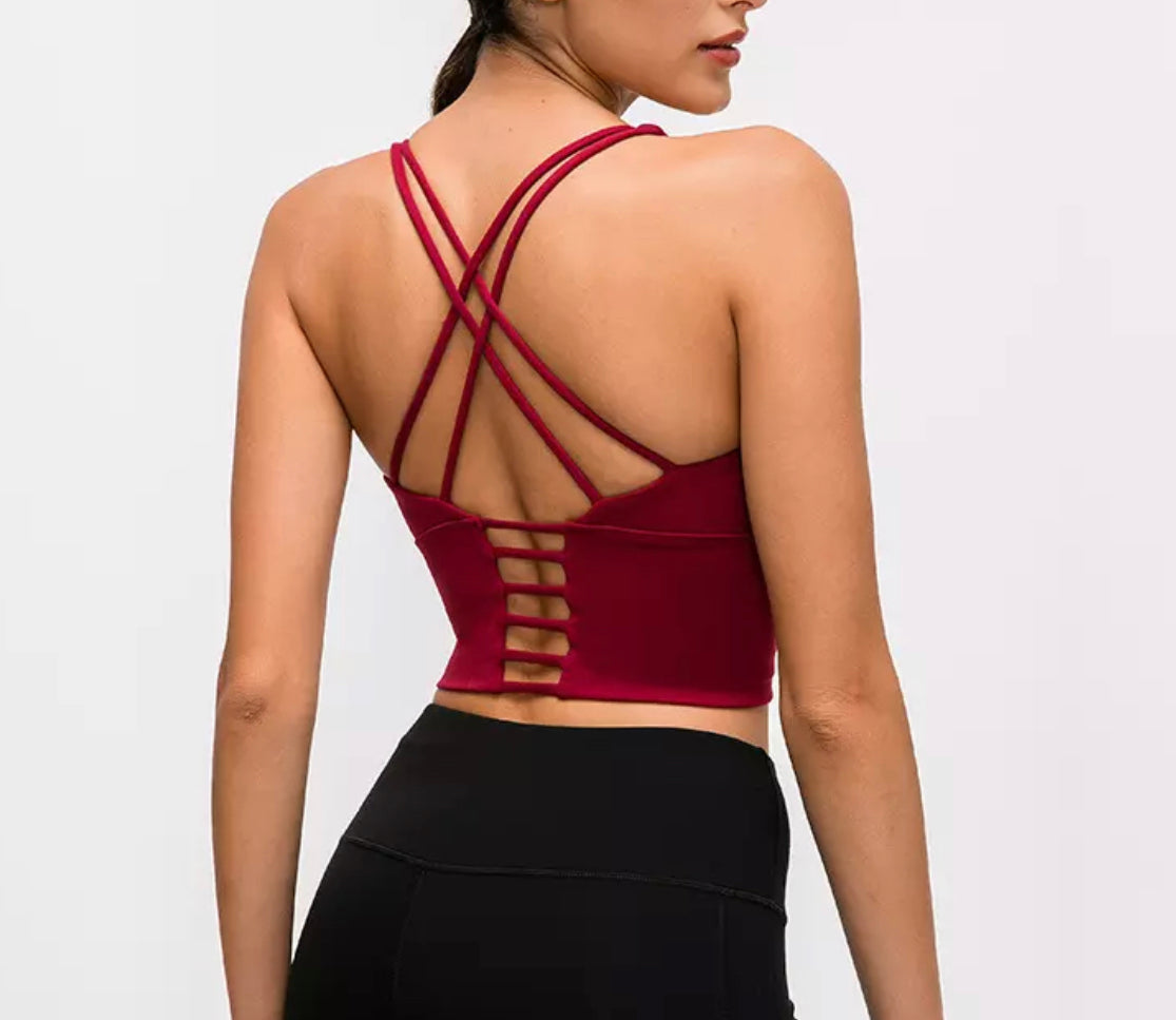 Gear up sports bra wine