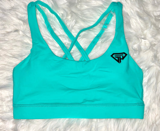 Flex sports bra neon turquoise