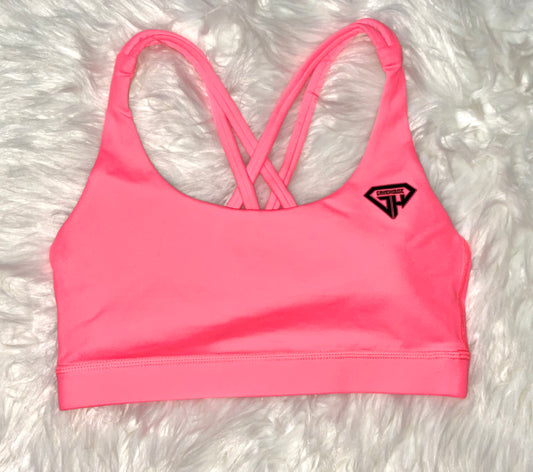 Flex sports bra neon pink