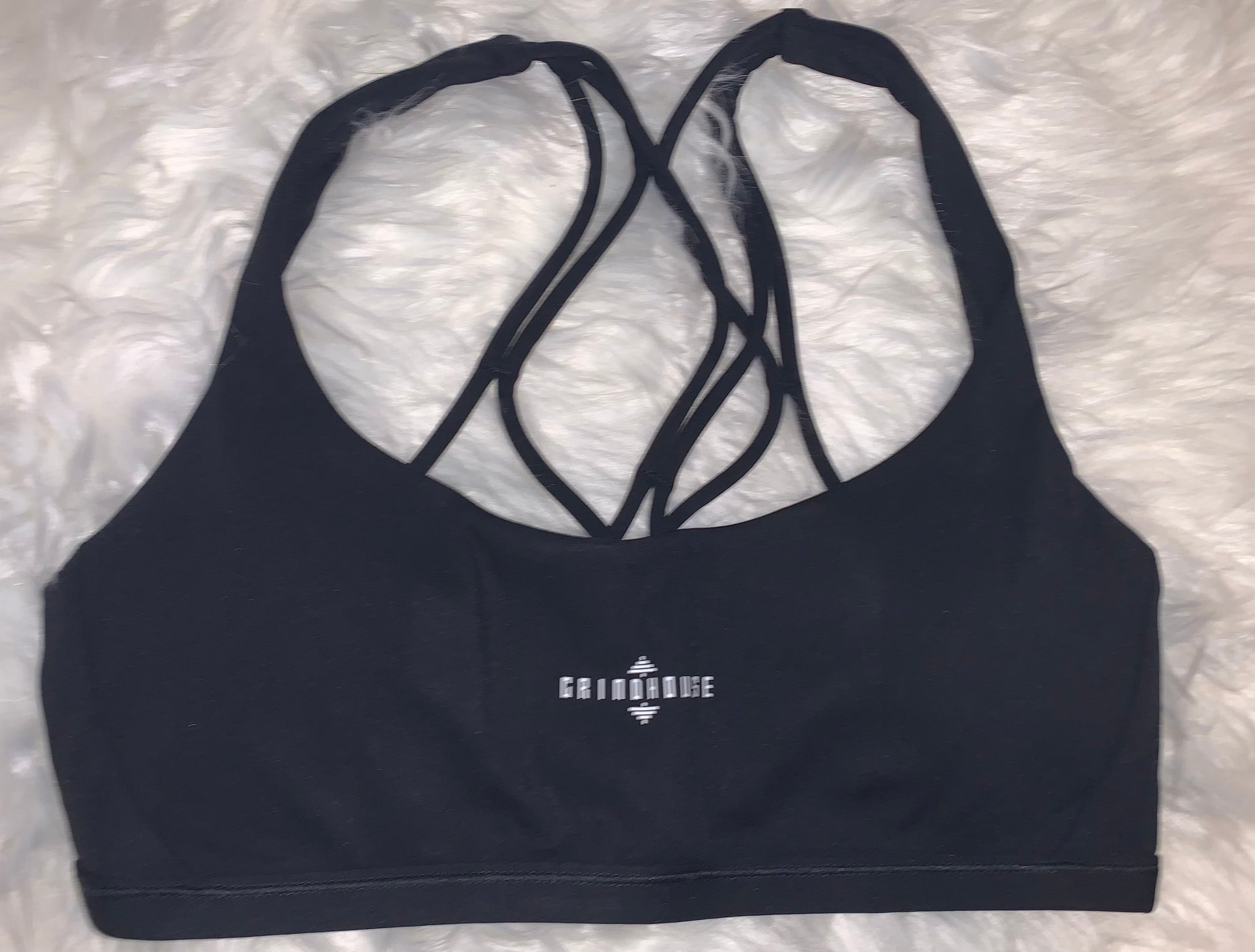 Strappy sports bra black