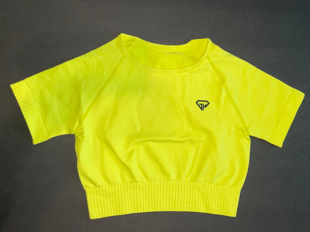 Outshine crop top yellow